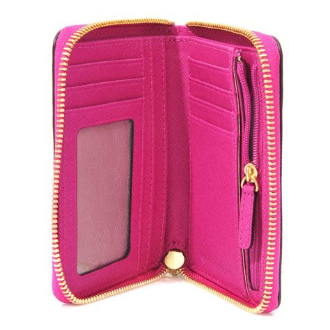 michael kors zip around wallet pink|michael kors wristlet wallet outlet.